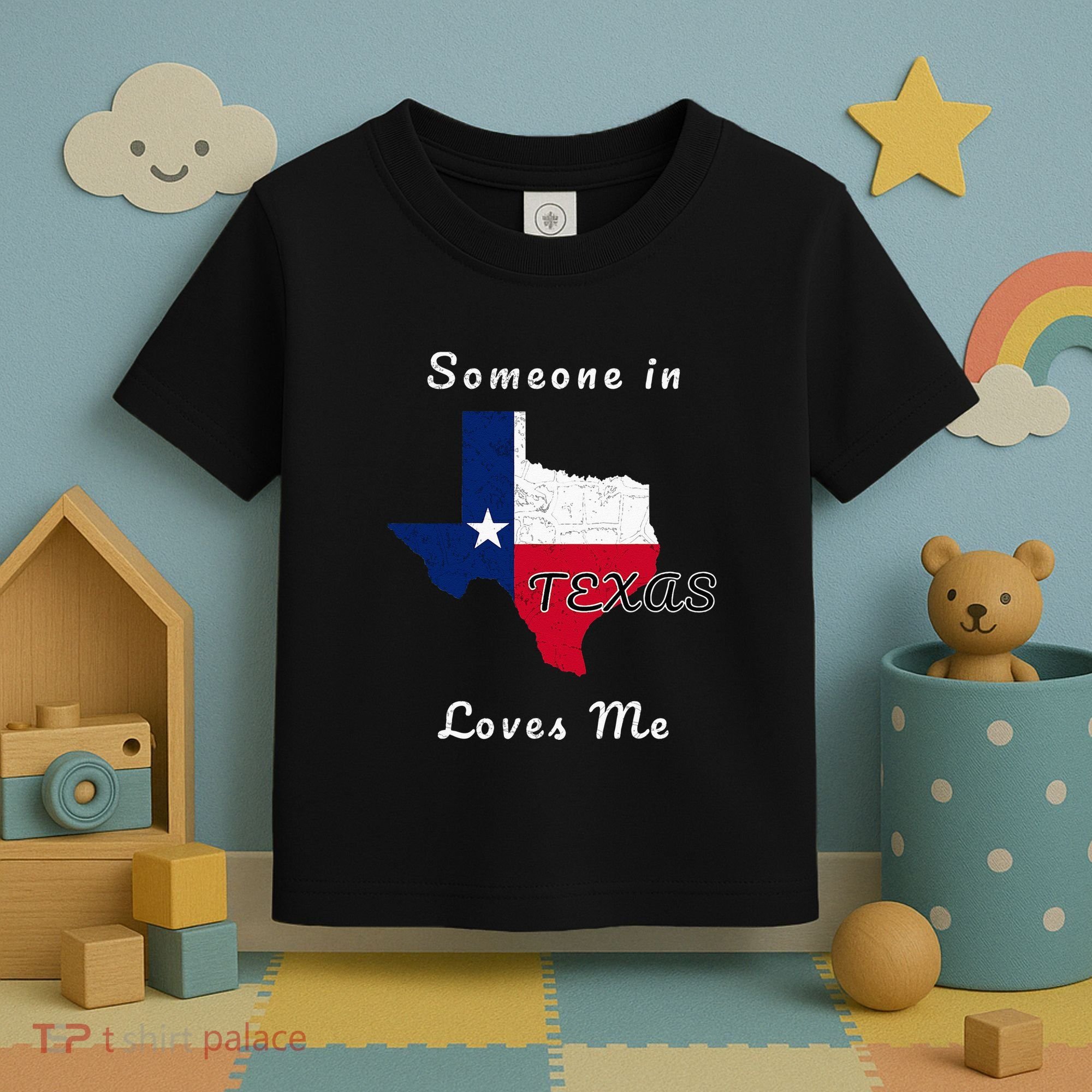 Someone In Texas Loves Me Travel Cute State Logo Toddler T-Shirt