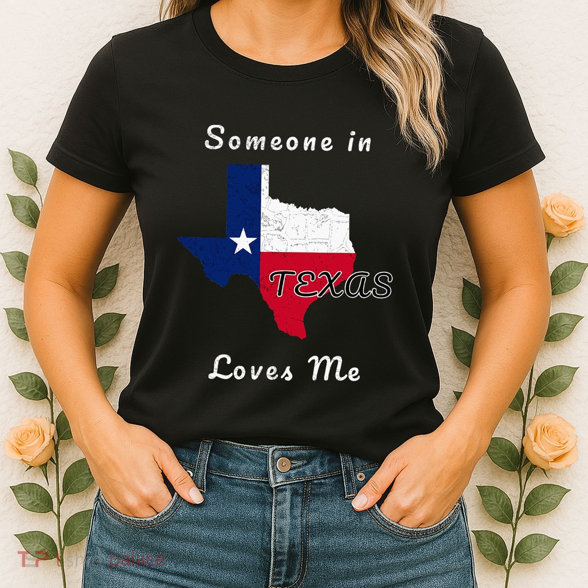 Someone In Texas Loves Me Travel Cute State Logo Women's T-Shirt