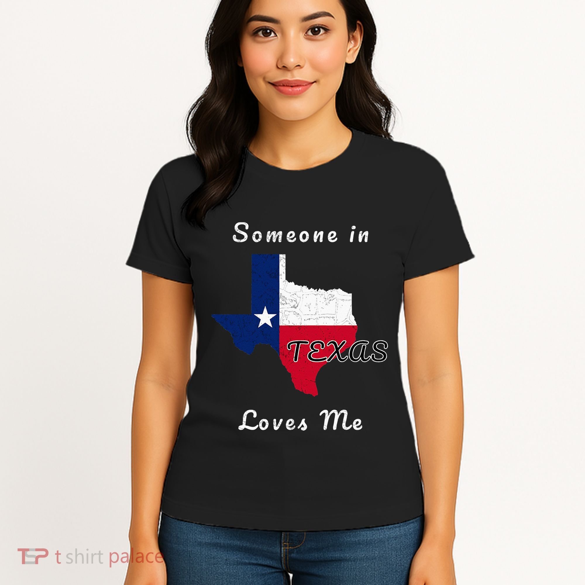 Someone In Texas Loves Me Travel Cute State Logo Women's T-Shirt
