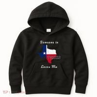 Someone In Texas Loves Me Travel Cute State Logo Kids Hoodie thumb 0