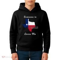 Someone In Texas Loves Me Travel Cute State Logo Kids Hoodie thumb 4