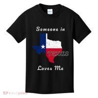 Someone In Texas Loves Me Travel Cute State Logo Kids T-Shirt thumb 0