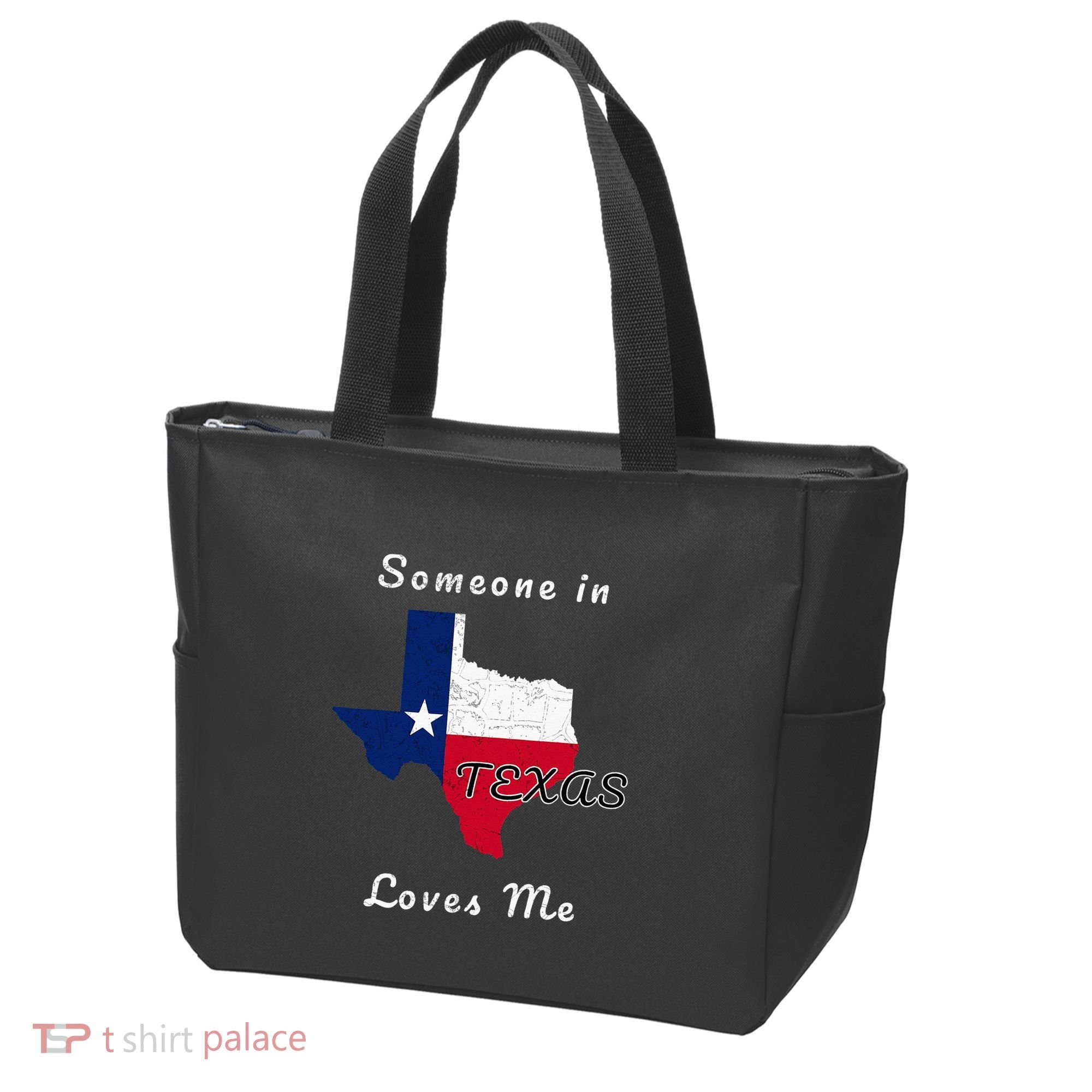Someone In Texas Loves Me Travel Cute State Logo Tote Bag