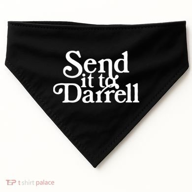 Send It To Darrell Funny Saying USA-Made Doggie Bandana