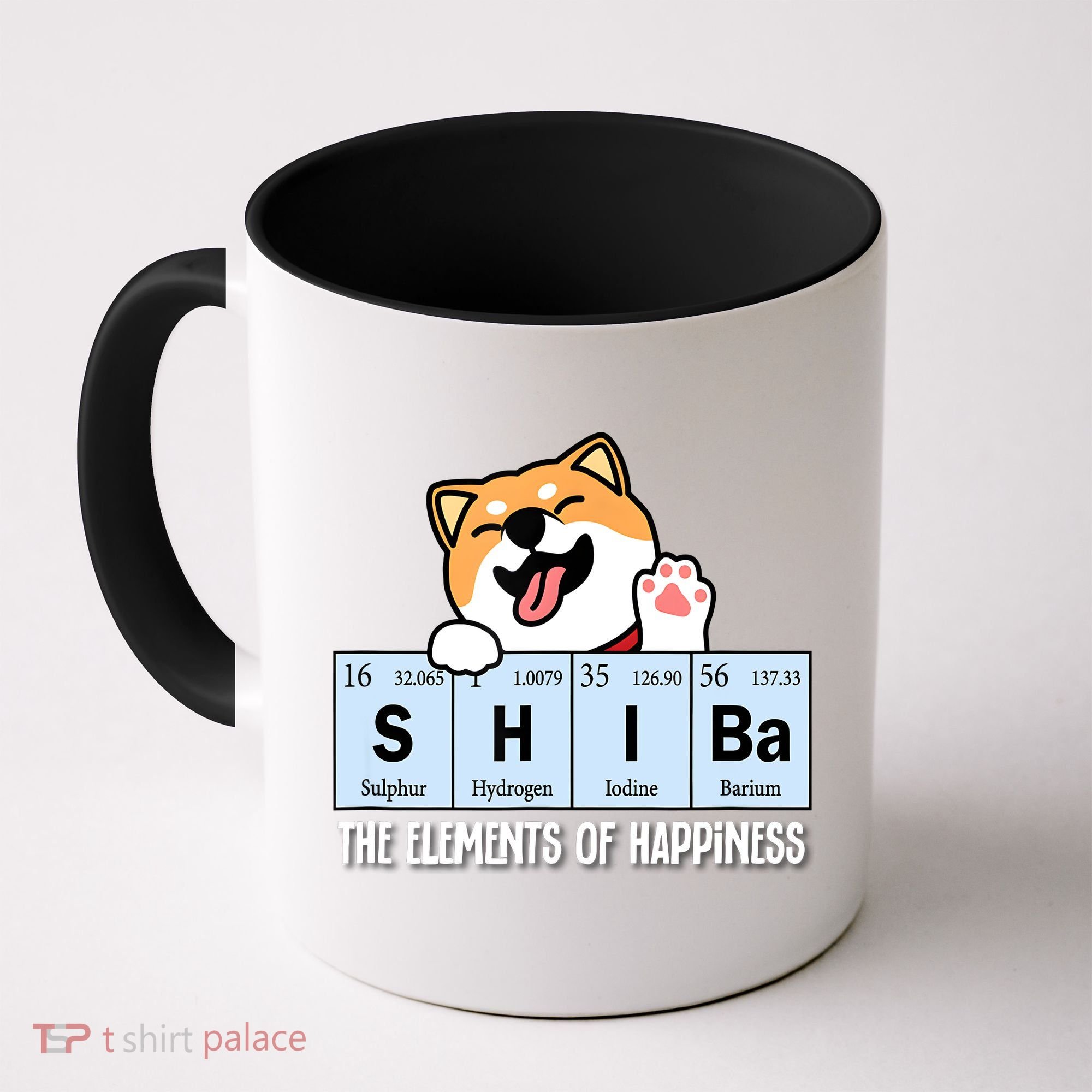 Shiba Inu Table Of Elements Happiness Shiba Inu Gift Coffee Mug