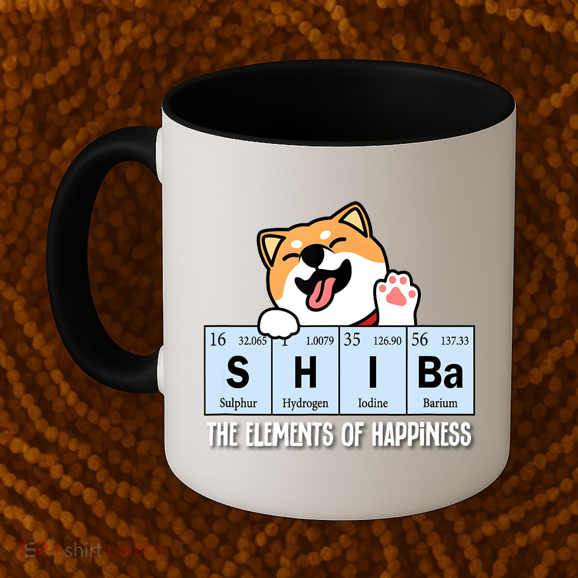 Shiba Inu Table Of Elements Happiness Shiba Inu Gift Coffee Mug