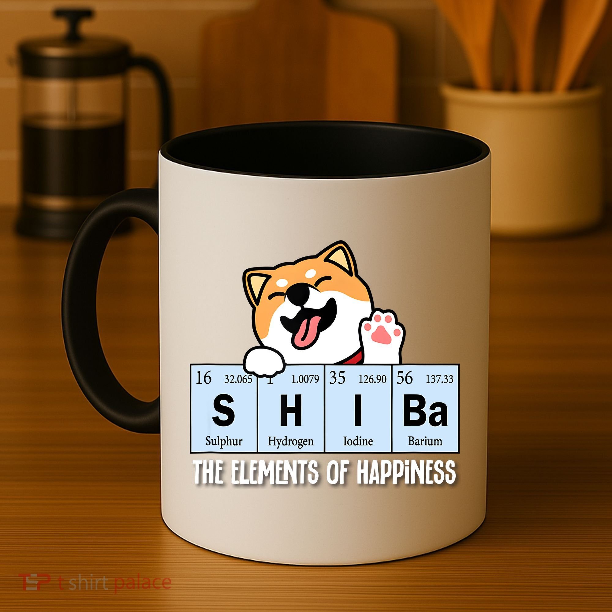 Shiba Inu Table Of Elements Happiness Shiba Inu Gift Coffee Mug