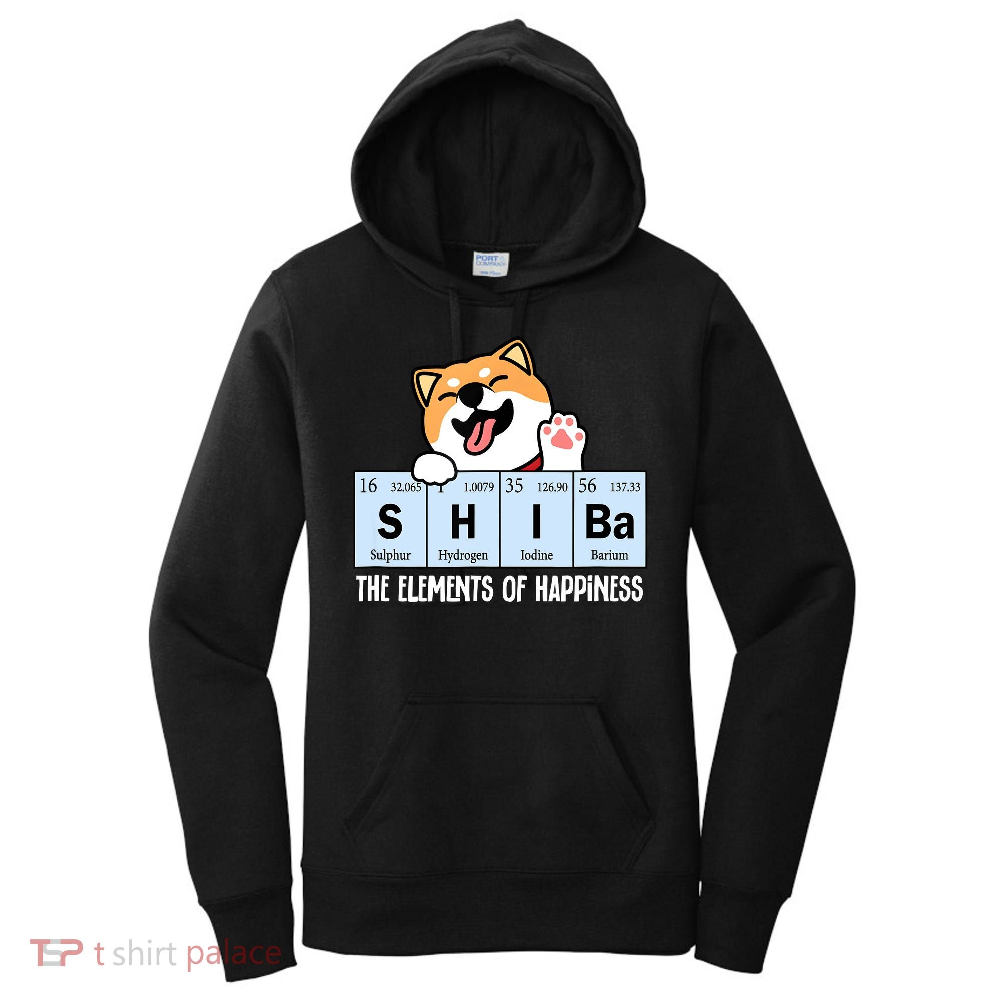 Shiba Inu Table Of Elements Happiness Shiba Inu Gift Women's Hoodie