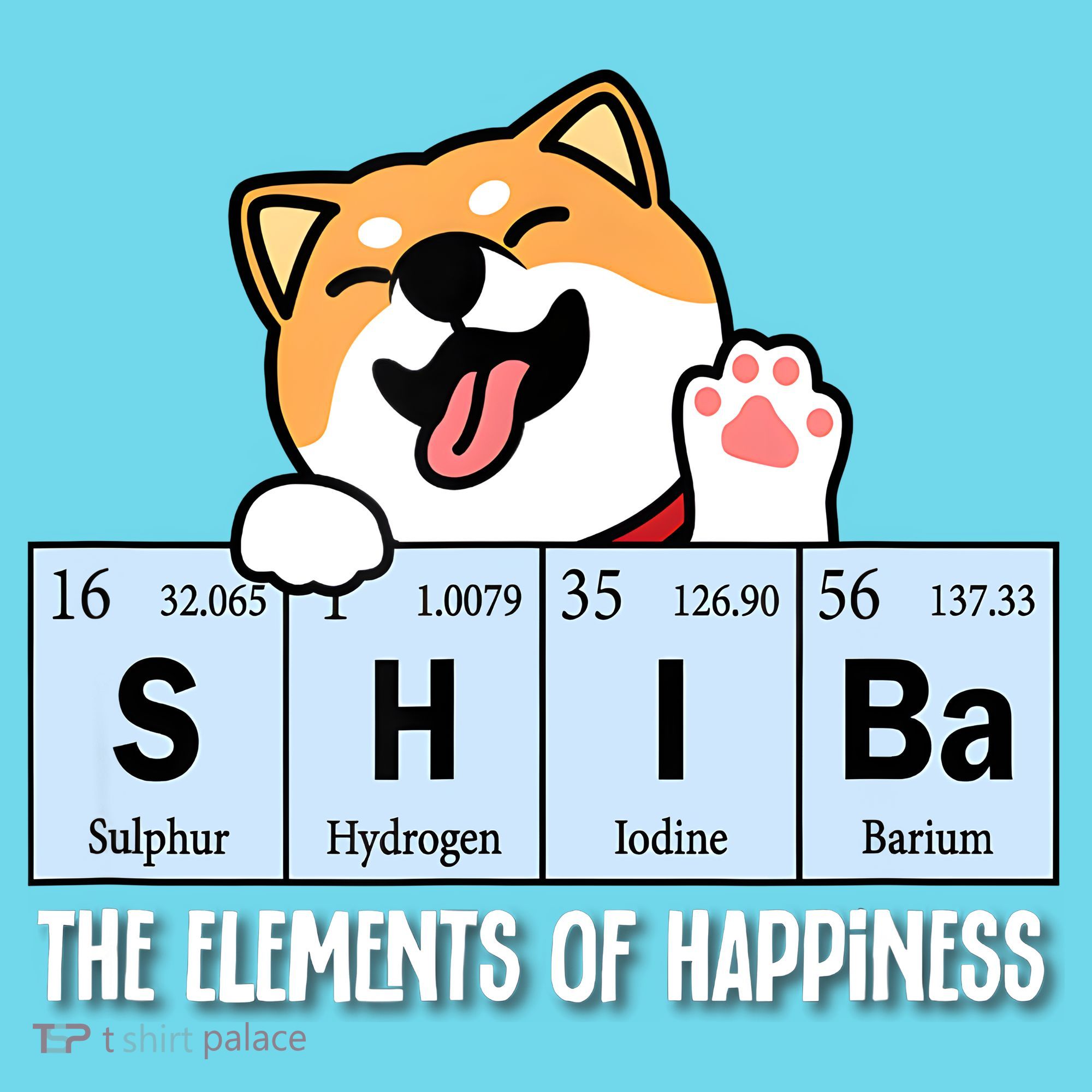 Shiba Inu Table Of Elements Happiness Shiba Inu Gift Long Sleeve Shirt