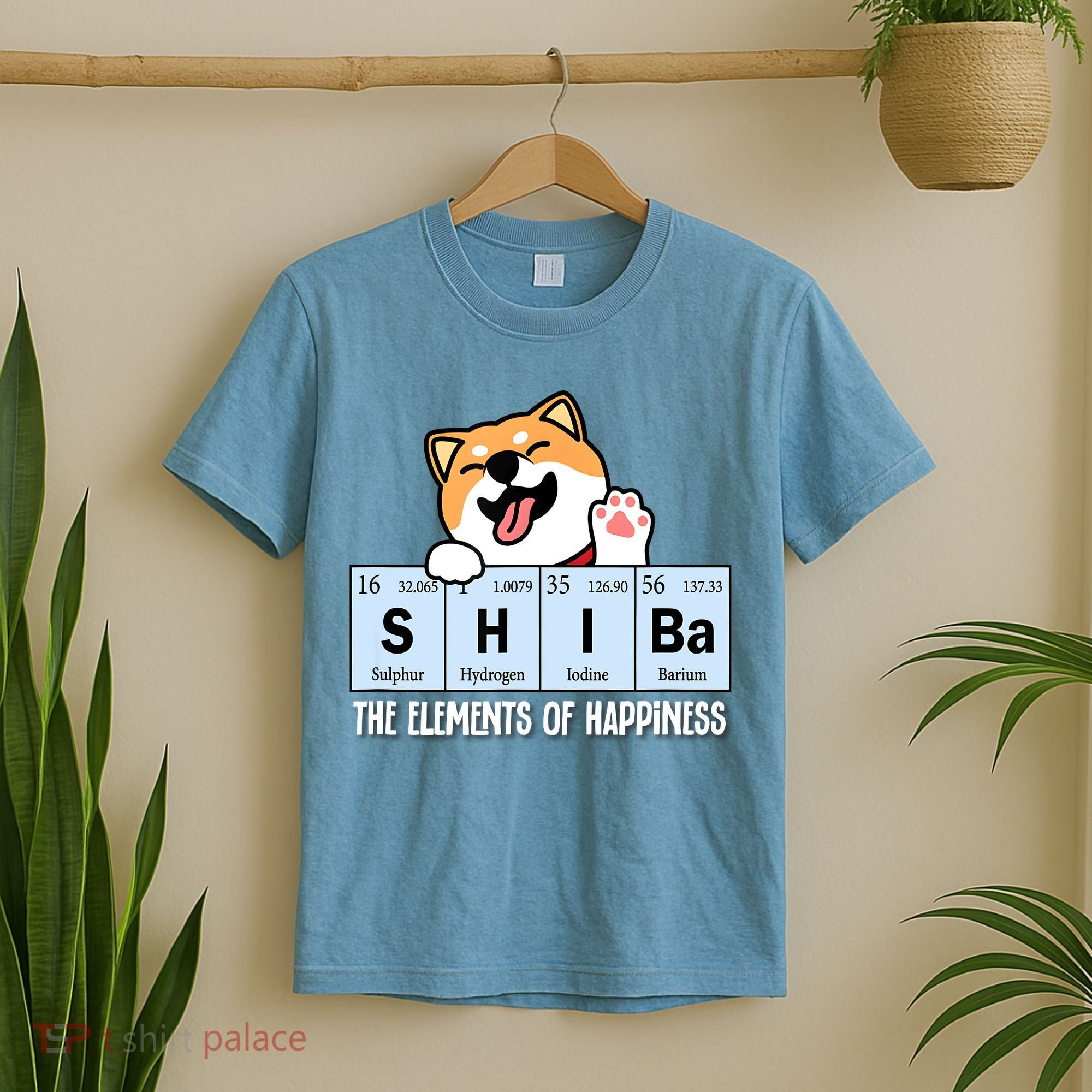 Shiba Inu Table Of Elements Happiness Shiba Inu Gift T-Shirt