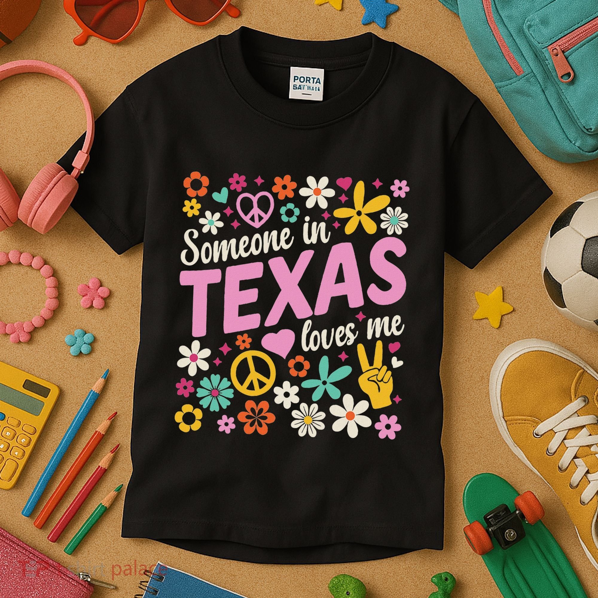 Someone In Texas Loves Me Kids T-Shirt