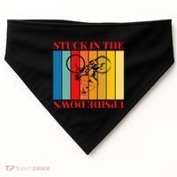 Stuck In The Upside Down USA-Made Doggie Bandana thumb 0