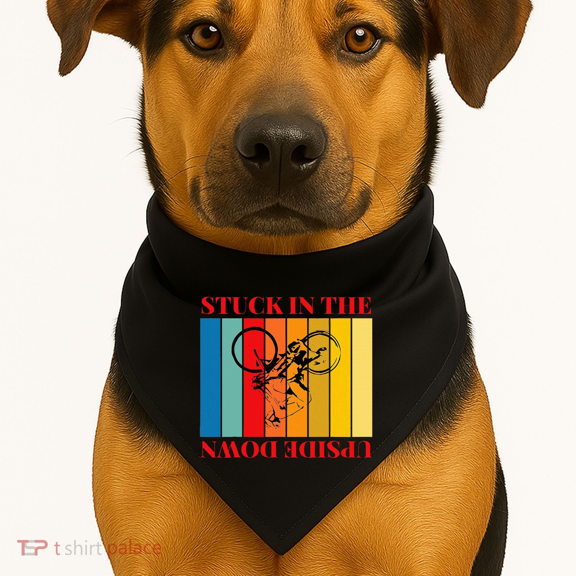 Stuck In The Upside Down USA-Made Doggie Bandana