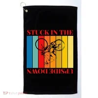 Stuck In The Upside Down Golf Towel thumb 0
