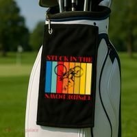 Stuck In The Upside Down Golf Towel thumb 2