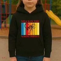 Stuck In The Upside Down Kids Hoodie thumb 3