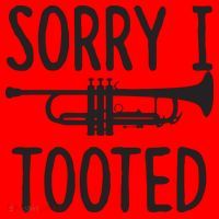 Sorry I Tooted Trumpet For Trumpet Player Santa Hat thumb 1
