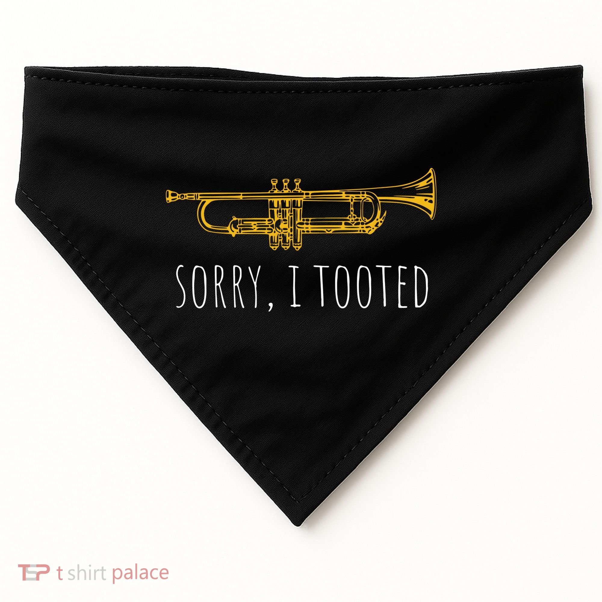 Sorry I Tooted Funny Jazz Trumpet Player USA-Made Doggie Bandana