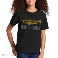 Sorry I Tooted Funny Jazz Trumpet Player Kids T-Shirt thumb 2