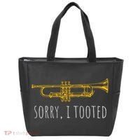 Sorry I Tooted Funny Jazz Trumpet Player Tote Bag thumb 0