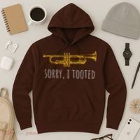 Sorry I Tooted Funny Jazz Trumpet Player Hoodie thumb 3