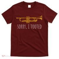 Sorry I Tooted Funny Jazz Trumpet Player T-Shirt thumb 0