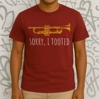 Sorry I Tooted Funny Jazz Trumpet Player T-Shirt thumb 3