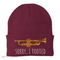 Sorry I Tooted Funny Jazz Trumpet Player Beanie thumb 0