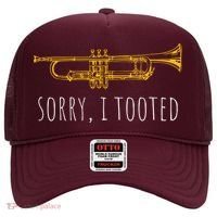 Sorry I Tooted Funny Jazz Trumpet Player Hat thumb 0