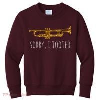 Sorry I Tooted Funny Jazz Trumpet Player Kids Sweatshirt thumb 0