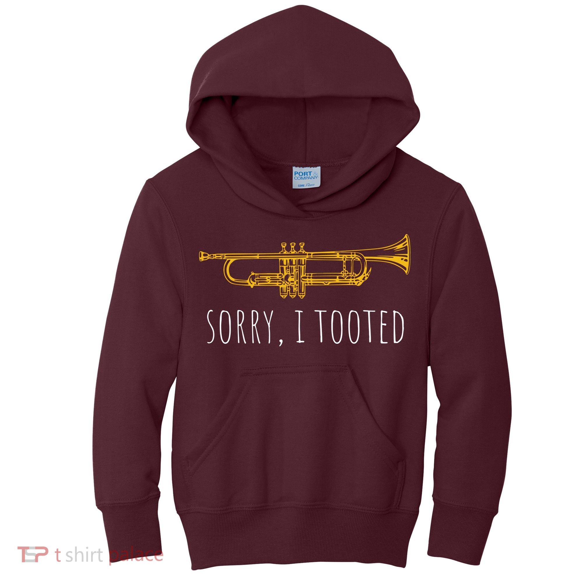 Sorry I Tooted Funny Jazz Trumpet Player Kids Hoodie