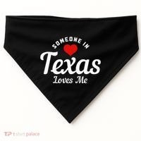 Someone In Texas Loves Me Funny Cute USA-Made Doggie Bandana thumb 0