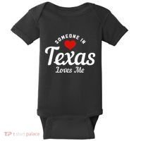 Someone In Texas Loves Me Funny Cute Baby Bodysuit thumb 0