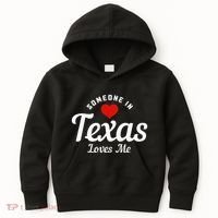 Someone In Texas Loves Me Funny Cute Kids Hoodie thumb 0