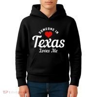 Someone In Texas Loves Me Funny Cute Kids Hoodie thumb 4