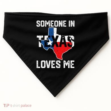 Someone In Texas Loves Me Cool Distressed USA-Made Doggie Bandana