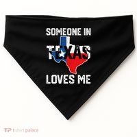 Someone In Texas Loves Me Cool Distressed USA-Made Doggie Bandana thumb 0