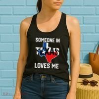 Someone In Texas Loves Me Cool Distressed Women's Tank Top thumb 2