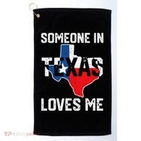 Someone In Texas Loves Me Cool Distressed Golf Towel thumb 0