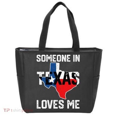 Someone In Texas Loves Me Cool Distressed Tote Bag