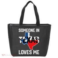 Someone In Texas Loves Me Cool Distressed Tote Bag thumb 0
