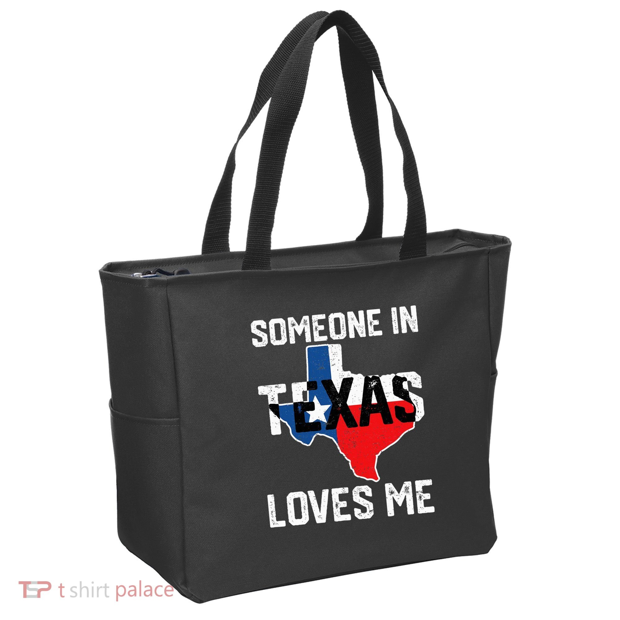 Someone In Texas Loves Me Cool Distressed Tote Bag