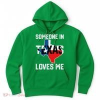 Someone In Texas Loves Me Cool Distressed Hoodie thumb 0