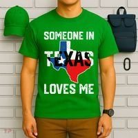 Someone In Texas Loves Me Cool Distressed T-Shirt thumb 6