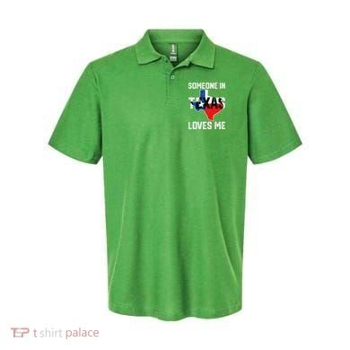 Someone In Texas Loves Me Cool Distressed Polo