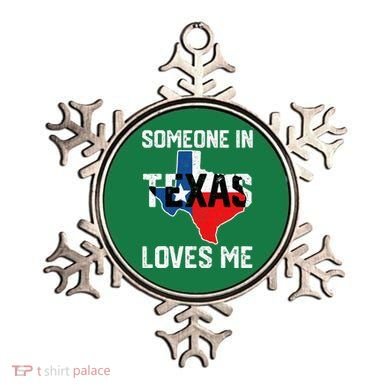 Someone In Texas Loves Me Cool Distressed Ornament