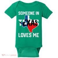 Someone In Texas Loves Me Cool Distressed Baby Bodysuit thumb 0