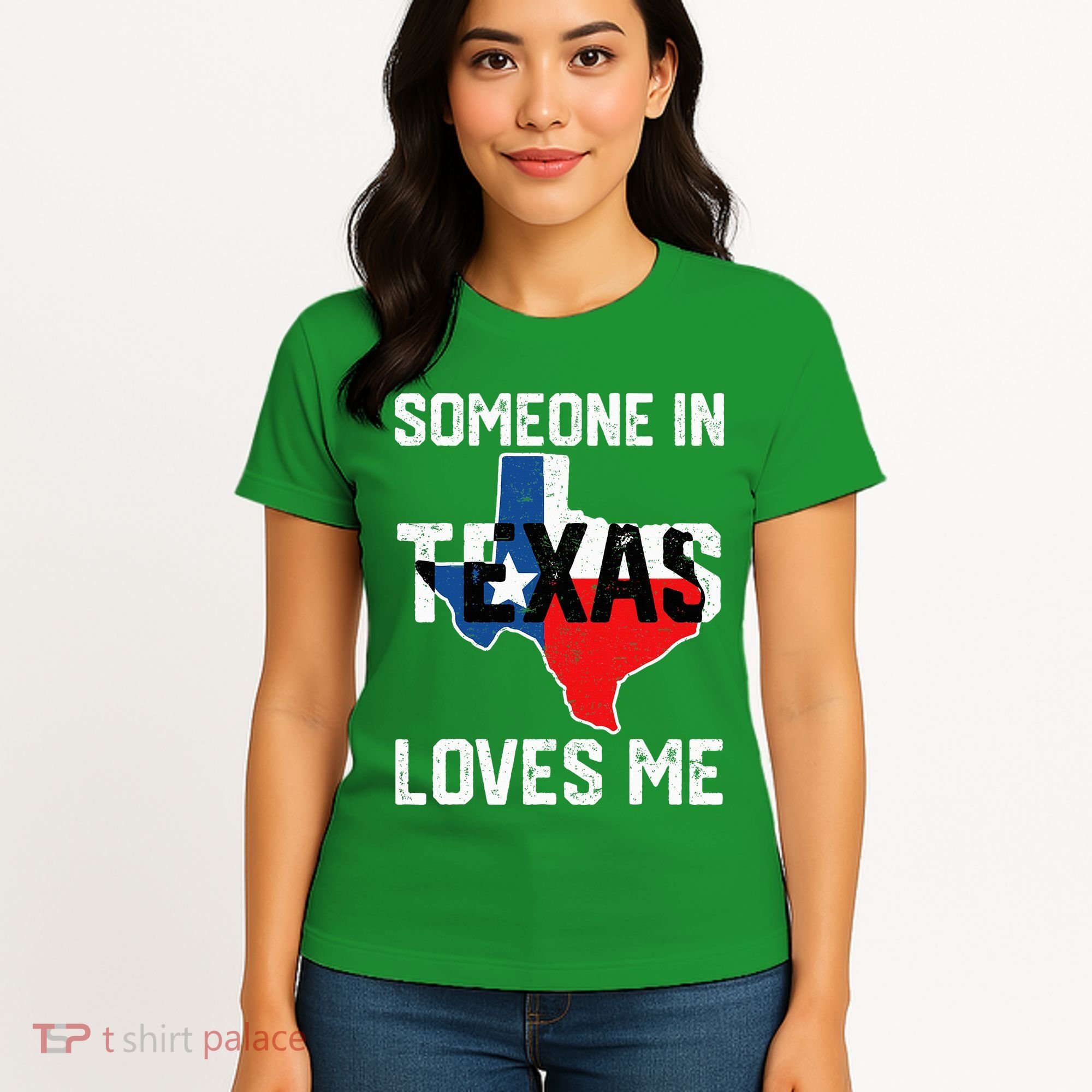 Someone In Texas Loves Me Cool Distressed Women's T-Shirt