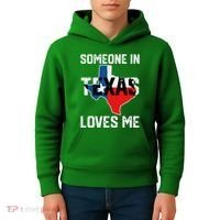 Someone In Texas Loves Me Cool Distressed Kids Hoodie thumb 4