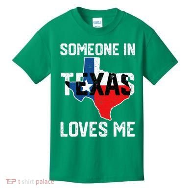 Someone In Texas Loves Me Cool Distressed Kids T-Shirt